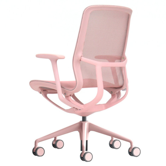 Кресло офисное REGINA розовая сетка / розовый каркас 3