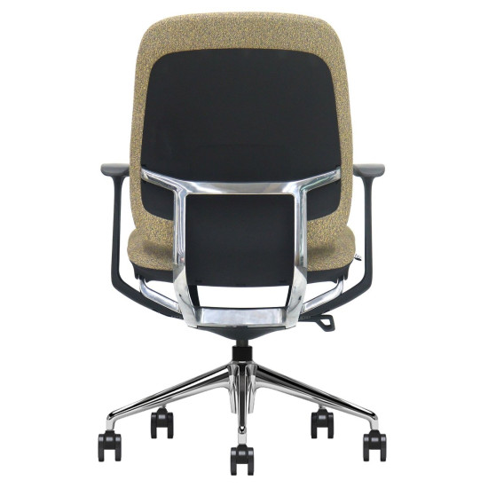 Кресло офисное OSCAR хаки ткань / алюминий 3