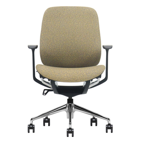 Кресло офисное OSCAR хаки ткань / алюминий 2