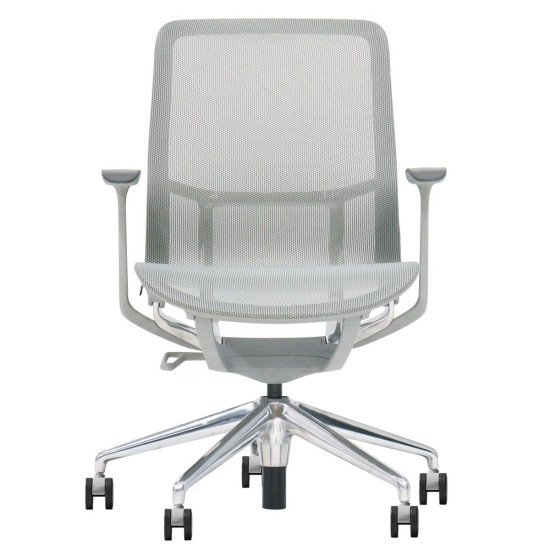 Кресло офисное REGINA серая сетка / алюминий 2