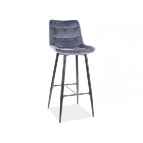 Барный стул CHIC H-1 VELVET Серый CHICH1VCSZ
