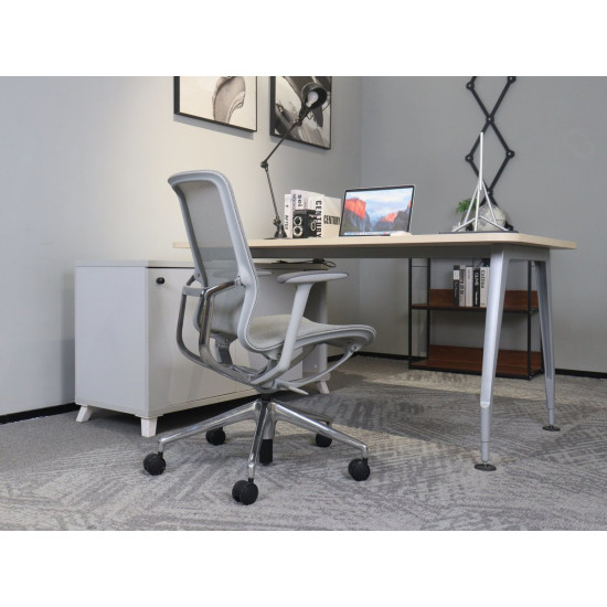 Кресло офисное REGINA серая сетка / алюминий 6