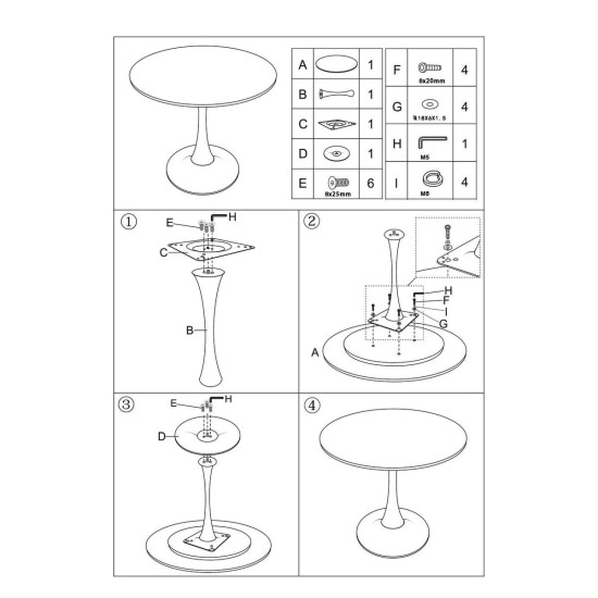 Стол обеденный ODIN CERAMIC Бежевый мат / Кашемир д.90 6
