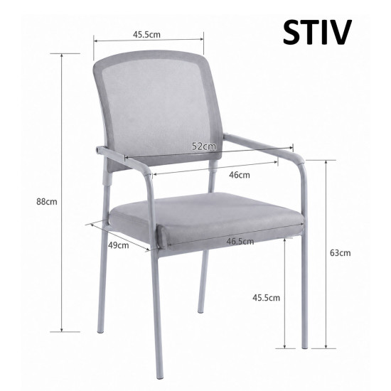 Стул офисный STIV серый 6