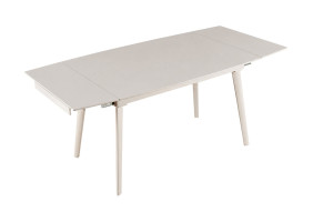 Стол обеденный раскладной LORIAN CERAMIC 120(180)*80 белый / кашемир