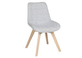 Стул LENY каркас дерево / Серый ткань оборот 180°