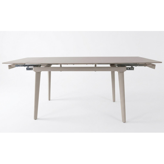 Стол обеденный раскладной LORIAN CERAMIC 120(180)*80 белый / кашемир 5