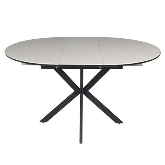 Стіл обідній розкладний GENEWA CERAMIC 105(140)*105 стіл Бежевий / Чорний 4