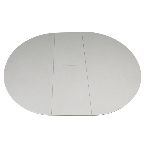 Стіл обідній розкладний GENEWA CERAMIC 105(140)*105 стіл Бежевий / Чорний 6