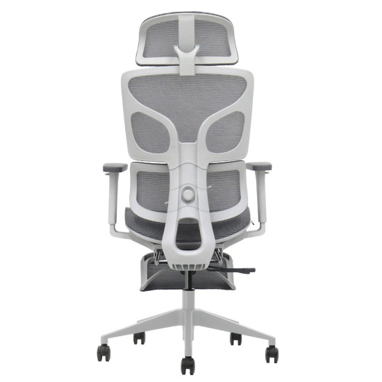 Крісло офісне MARKUS F сіра сітка / сірий каркас з підставкою для ніг 4