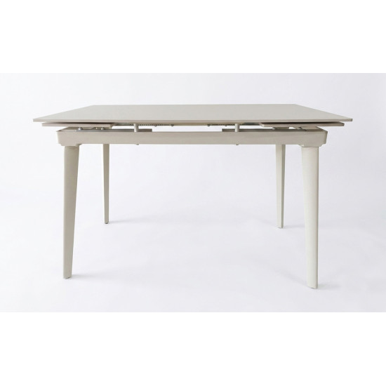 Стол обеденный раскладной LORIAN CERAMIC 120(180)*80 белый / кашемир 6
