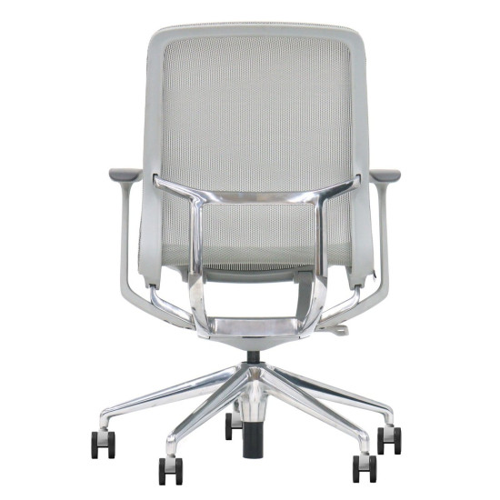 Кресло офисное REGINA серая сетка / алюминий 4