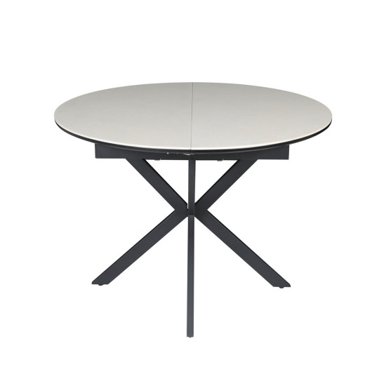 Стіл обідній розкладний GENEWA CERAMIC 105(140)*105 стіл Бежевий / Чорний 3