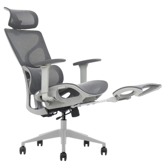 Крісло офісне MARKUS F сіра сітка / сірий каркас з підставкою для ніг 2