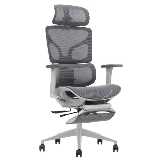 Крісло офісне MARKUS F сіра сітка / сірий каркас з підставкою для ніг 1