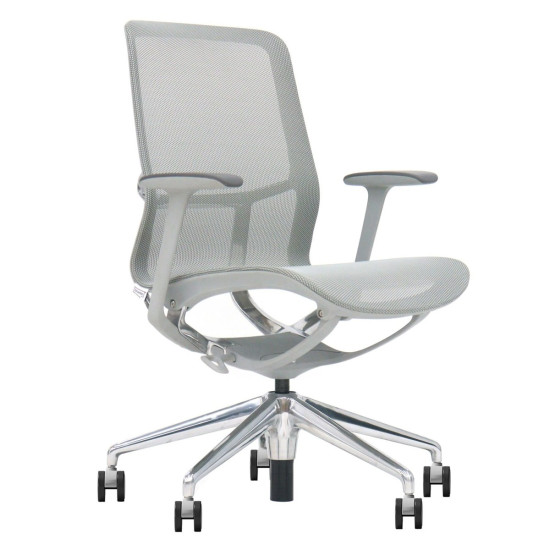 Кресло офисное REGINA серая сетка / алюминий 1