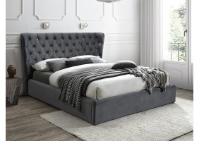 Двуспальная кровать CARVEN VELVET 160x200 цвет серый BLUVEL 14 CARVENV160SZ