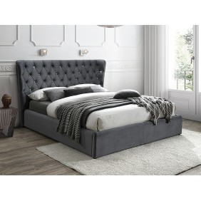 Двуспальная кровать CARVEN VELVET 160x200 цвет серый BLUVEL 14 CARVENV160SZ
