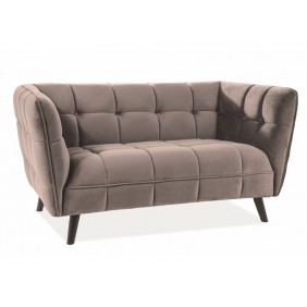 Диван CASTELLO 2 VELVET беж BLUVEL 28 / венге CASTELLO2V28