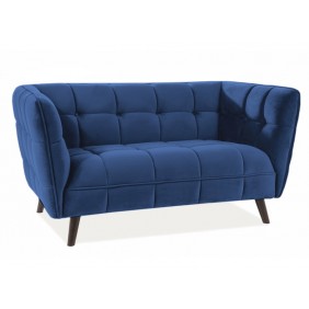 Диван CASTELLO 2 VELVET синий BLUVEL 86 / венге CASTELLO2V86