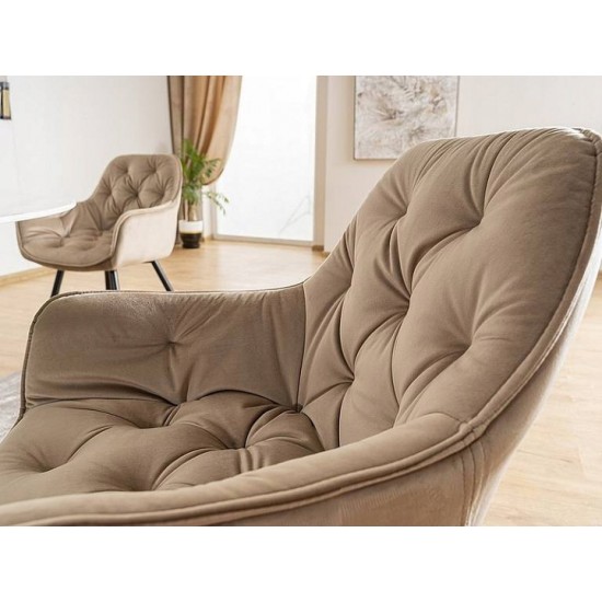Стул CHERRY VELVET черный каркас / беж BLUVEL 28 CHERRYVCBE 2