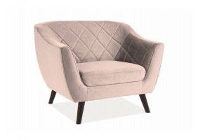 Кресло MOLLY 1 VELVET беж BLUVEL 28 / венге (T) MOLLY1V28BE