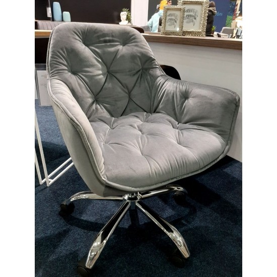 Компьютерное кресло поворотное Q-190 VELVET серый BLUVEL 14 OBRQ190VSZ 5