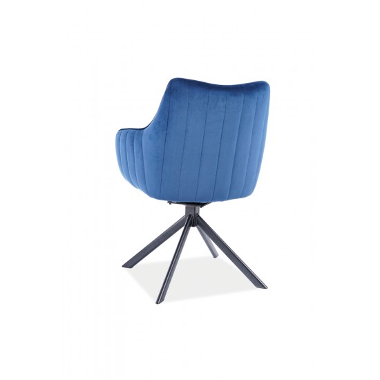 Стул AZALIA VELVET черный каркас / синий BLUVEL 86 AZALIAVCG 2
