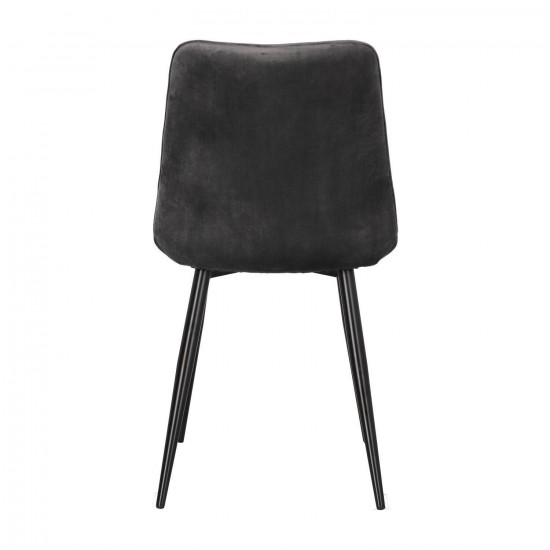 Стул CHIC MATT VELVET 85 черный каркас / серый CHICMVCSZ 4