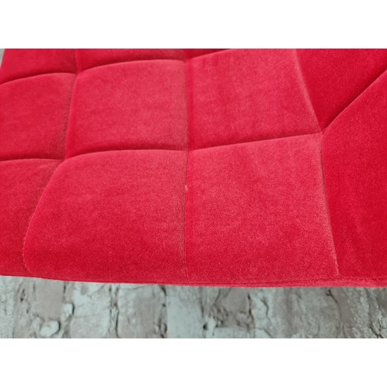 Стул MILA MATT VELVET 59 черный каркас / бордо MILAMVCBO 8