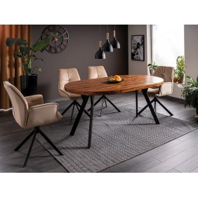 Стіл обідній MEDAN Палісандр / Чорний 100 (100х168) MEDANPACFI100