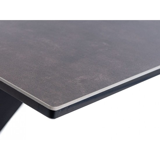 Стол обеденный SALVADORE CERAMIC II 120(180)X80 Серый / Черный мат SALVADORECII120 5