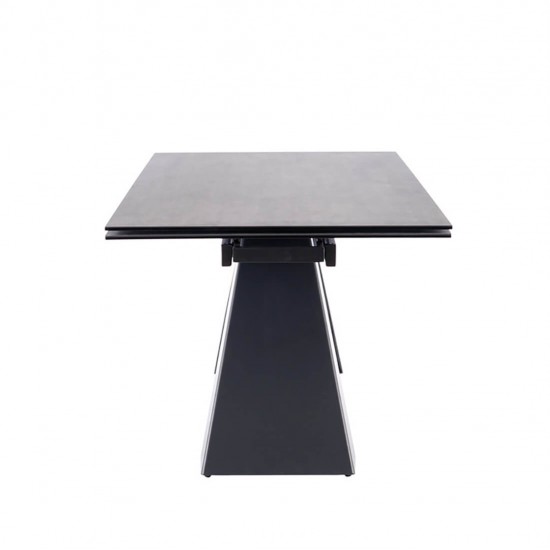 Стол обеденный SALVADORE CERAMIC II 120(180)X80 Серый / Черный мат SALVADORECII120 3