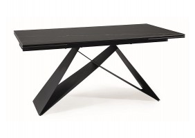 Стол обеденный раскладной WESTIN CERAMIC 160(240)*90 черный SAHARA NOIR/черный мат WESTINCCC160