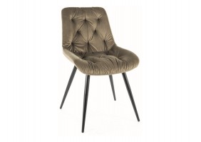 Стул кухонный PRAGA VELVET черный каркас/оливковый BL.77 PRAGAVCOL
