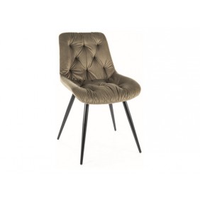Стул кухонный PRAGA VELVET черный каркас/оливковый BL.77 PRAGAVCOL