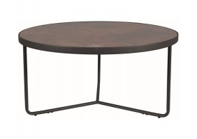 Журнальный столик ANTILA коричневый (эффект камня)/черный д.80 ANTILABRC80