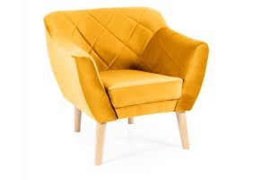 Кресло KARO 1 VELVET карие/бук BL.68 KARO1V68BU