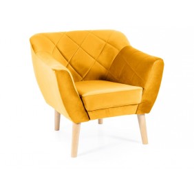 Кресло KARO 1 VELVET карие/бук BL.68 KARO1V68BU