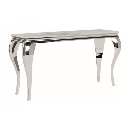 Консоль PRINCE C CERAMIC біла CALACATTA/хром 120*40 PRINCECCBCH120 1