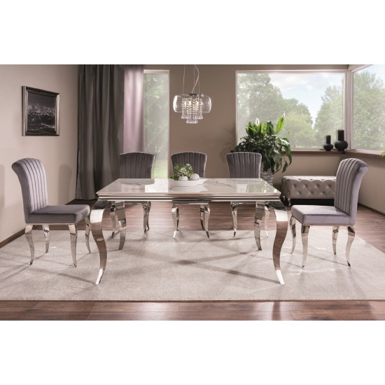 Стіл обідній PRINCE CERAMIC 180*90 білий CALACATTA/хром PRINCECBCH180 13