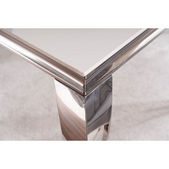 Стіл обідній PRINCE CERAMIC 180*90 білий CALACATTA/хром PRINCECBCH180 7