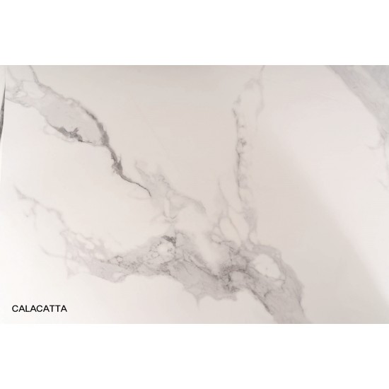 Стіл обідній PRINCE CERAMIC 180*90 білий CALACATTA/хром PRINCECBCH180 2