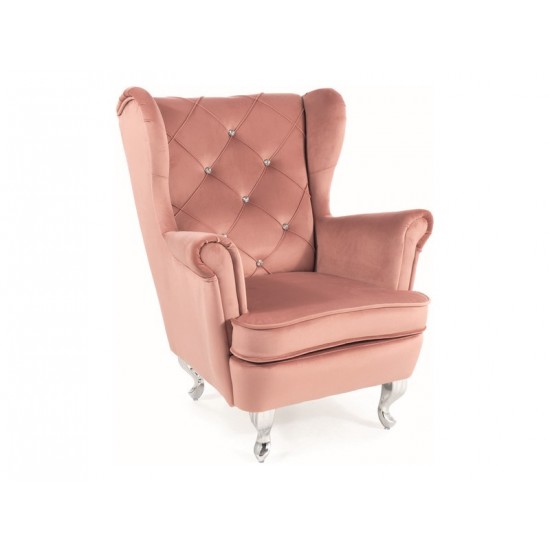 Крісло дитяче LILI VELVET троянда антична BL.52 / срібний LILIVRAS 1