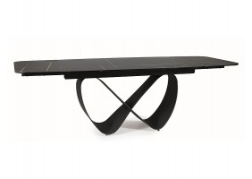 Стол обеденный раскладной INFINITY CERAMIC 160(240)*95 черный AZARIO BLACK/черный мат INFINITYCBC160