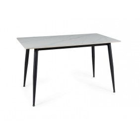 Обеденный стол RION 160*90 белый/черный каркас RIONBC160