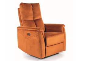 Крісло розкладне NEPTUN M VELVET (функція масажу) цинамон BL.4215 NEPTUNMVCY