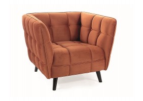 Кресло мягкое CASTELLO 1 VELVET циномон/венге BL.4215 CASTELLO1V4215