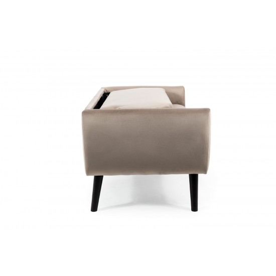 Диван MENA VELVET темный беж/венге BL.40 MENAVCBW 6
