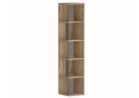 Стеллаж TIKI дуб вотан/антрацит 165*35 TIKIDWAT